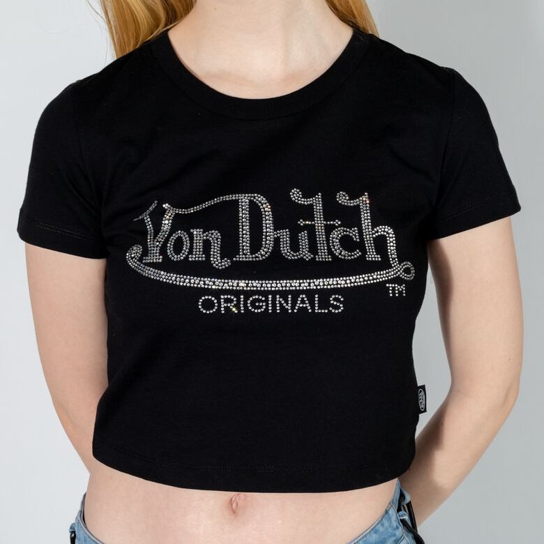 Kaufen Online Von Dutch Originals -Andrea kurzes Rundhals-T-Shirt, black F0817888-01677